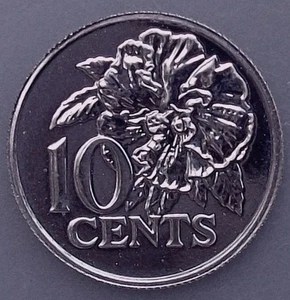 1977 FM TRINIDAD & TOBAGO 10 Cents Münze, PP, KM31 puprwt - Bild 1 von 2