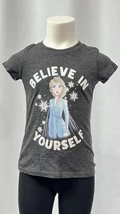 Disney Frozen II Believe In Yourself Girls Short Sleeve T-Shirt Size X Small 4/5 - Picture 1 of 3