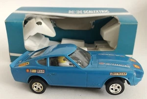Vintage Scalextric C053 Datsun 260Z blue Racing Car Slot car in ob - Picture 1 of 8