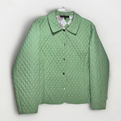 Chaqueta ligera acolchada Briggs New York para mujer talla grande 20W en verde lima BONITA Foto 1 de 4