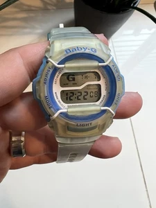 Casio Baby-G Blue Clear Transparent Digital Watch 2177 BG-152 Y2K Jelly - Picture 1 of 13