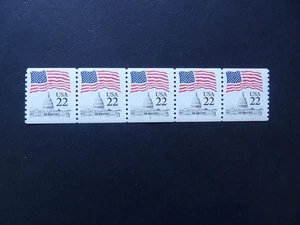 #2115a 22c Flag over Capitol PNC5 #5 MNH OG VF  Narrow Block Tagging - Picture 1 of 1