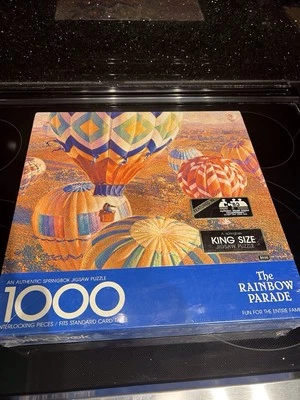 Rompecabezas sellado Springbok Hallmark 1983 1000 piezas globos Rainbow Parade Foto 1 de 2