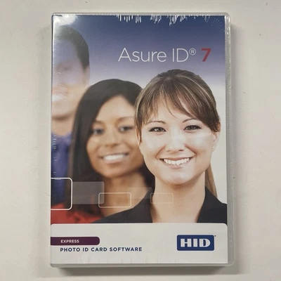 HID Asure ID 7 Express Photo ID Design Software New In Box Unopened - Image 1 of 2