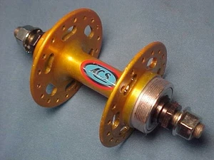 Buje trasero de bicicleta BMX dorado brida alta 80 g NOS ACS 36 agujeros - Imagen 1 de 17