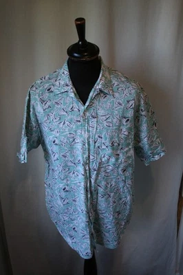 Vintage Hawaiian gramophone summer short sleeve shirt  medium  revival - Image 1 of 4