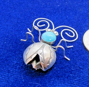 VTG.   SOUTHWEST   EBY  GEEBIES   SPIDER   OR   BUG    W/TURQUOISE,  JOE  EBY - Picture 1 of 5