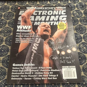 Electronic Gaming Monthly Issue 120 WWF Attitude Stone Cold With Poster, Cards - Picture 1 of 7