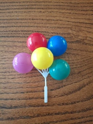 Estatuillas de globos vintage multicolores de 4,5" para decoración de pasteles Foto 1 de 4