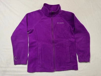 Columbia Full Zip Fleece Interchange  Omni Heat Jacket Bright Plum Girls M - Image 1 of 4