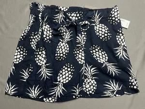 NWT Maurice’s Navy Blue & White Pineapple Shorts Size Small 5” Inseam High Rise - Picture 1 of 6