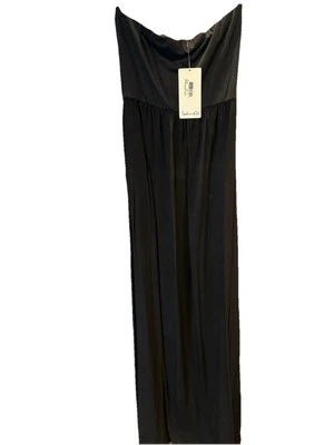 Espléndido Maxi Vestido Negro Sin Tirantes Talla S Nuevo con Etiquetas Foto 1 de 4