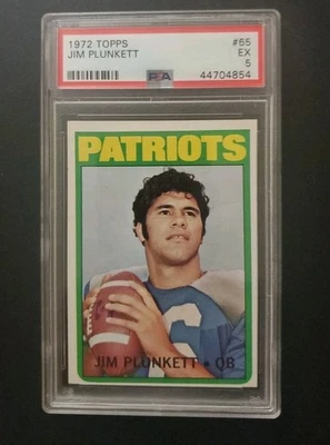 1972 Topps #65 Jim Plunkett PSA 5  - Image 1 of 2