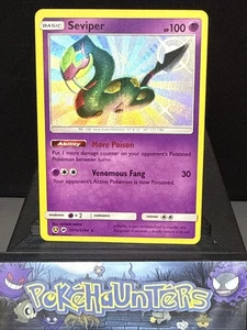 Pokemon Card Seviper SV15/SV94 Hidden Fates Baby Shiny Rare Played - Picture 1 of 4