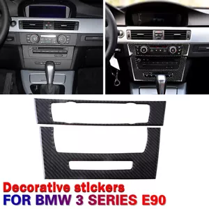 Carbon Fiber Interior CD Panel Cover Trim Kit For BMW 3 Series E90 E92 2005-2012 - Picture 1 of 7