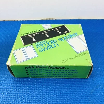 Vintage Realistic Stereo Remote Speaker Switch Model 40-125A Radio Shack NOS - Image 1 of 4