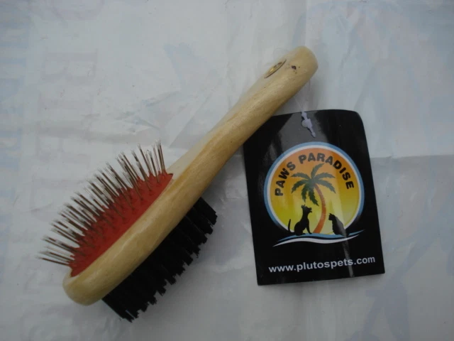 Paws Paradise + Plutos Pets - Double Sided Brush (medium,18cmx7cm)
