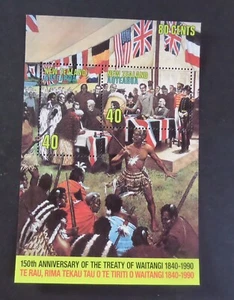 New Zealand 1990 150th Ann Treaty Waitangi MS MS1540 MNH UM Unmounted mint - Imagen 1 de 1