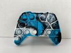 Bubble Pop Sensory Fidget Toy Game Controller Shape Blue Black White Tie Die