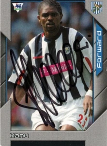 NWANKWO KANU SIGNED WEST BROM 2004/2005 PREMIER STARS TRADING CARD+COA - Picture 1 of 1