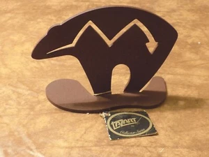 Lazart Native American Fetish Bear Metal Art Mountain Symbol Shelf Sitter 5"x7" - Picture 1 of 7