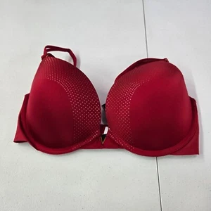 Victoria's Secret Women Bra 32DD Red Polka Dot Push Up Underwire Adjustable - Picture 1 of 8