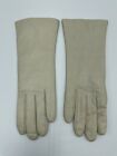Aris Winter White Leather/Cashmere Womens Gloves, Size 7, Never Worn