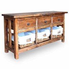 vidaXL Credenza in Legno Massello di Recupero 100x30x50 cm Madia Cassapanca