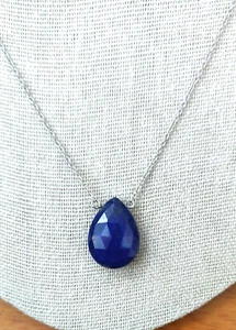 Generation Gems Blue Lapis 18" L Sterling Silver Gemstone Necklace NWT - Imagen 1 de 8
