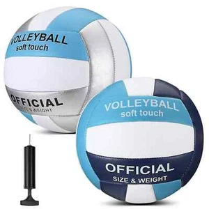 2 Pack Volleyball Official Size 5 for Indoor Outdoor Waterproof Soft Volleyba... - Picture 1 of 7