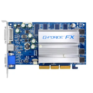 Geforce FX5200-EP 128MB DDR Sdram 128BIT DVI D-Sub S. Video AGP - Photo 1/3