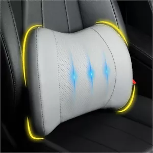Lumbar Support Pillow Memory Foam Back Cushion for Car Office Chair Gray - Picture 1 of 9