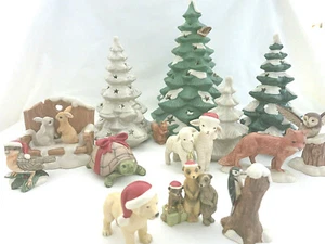 Goebel Winterwald Tannenbaum Lichterbaum Fuchs Buntspecht Hase Eule - Bild 1 von 13