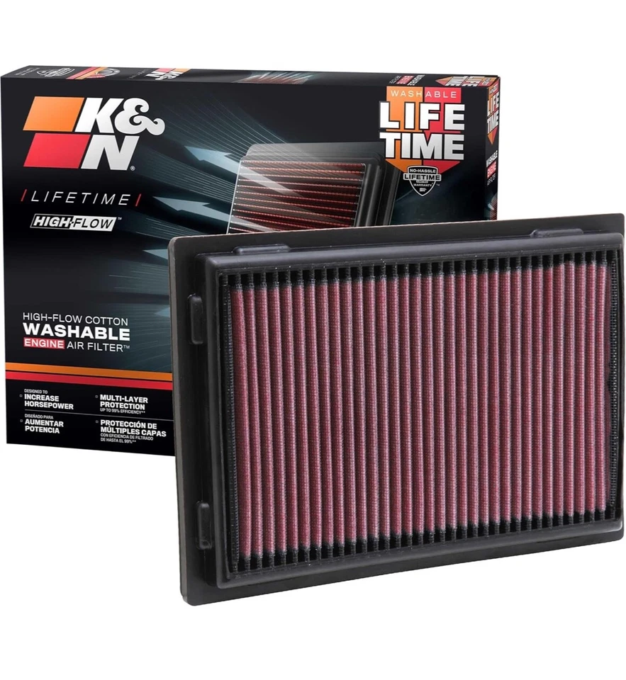 Filtro de aire lavable de repuesto K&N 33-2381 para Toyota RAV4 13-18 Lexus ES300h Foto 1 de 4