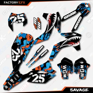 Orange & Blue Savage Camo Graphics Kit fits KTM 13-16 EXC XCW 125 250 300 450 - Picture 1 of 5