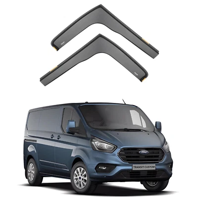 ISPEED Wind Deflectors for Ford Transit/Tourneo Custom 2012-2023 2pc Set Visors - Image 1 of 4