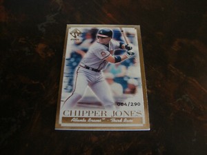 2001 Pacific Private Stock Baseball---Silver Portrait--#13 Chipper Jones(64/290)