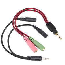 2pcs Jack Audio Adapter Cable Microphone Audio Extension Cable