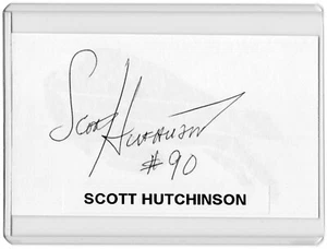 Scott Hutchinson NFL Bills Auto handsigniert signed 3x5 Karteikarte - Bild 1 von 1