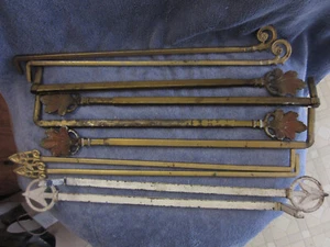 10 Antique Victorian Swing Arm Metal Curtain Rods - Picture 1 of 24
