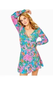 NWT ~ Lilly Pulitzer Peggy Romper dress Multi Rose to the Occassion Size Large - Picture 1 of 3