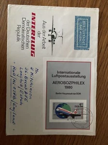 DDR Germany Stamps 1980 Aviation - The 25th Anniversary Interflug Airlines - Picture 1 of 2
