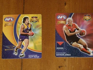 WCE MATT ROSA /MELBOURNE NATHAN JONES FOOTY LEGENDS SMITHS AFL CARDS - 2007 EXC - Picture 1 of 2