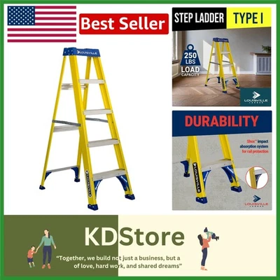 Escalera de fibra de vidrio de 5 pies de alta resistencia para acceso seguro y no conductor Foto 1 de 4