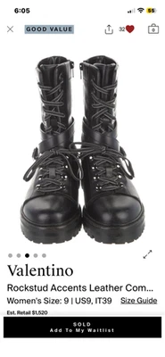 Botas de couro Valentino rockstud - Imagem 1 de 4