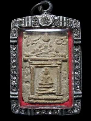 Редкий Тайский Будда Стиль Сомдедж Порошковый Амулет Ват Пхра Таен Сила Асана Эра - Изображение 1 из 4