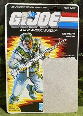 Vintage 1986 G.I. Tarjeta de archivo Joe ICEBERG v1 completa SIN CORTAR GI 86 G.I.Joe ARAH Foto 1 de 2