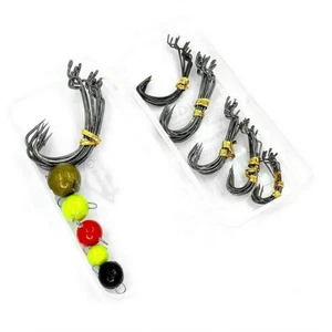 75 Teile | Offsethaken Jighaken Cheburashka – Angelhaken Carbonhaken + Box N2 - Bild 1 von 2