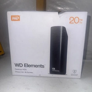 Western Digital 20TB WD Elements Desktop External Hard Drive-WDBWLG0200HBK-NESN - Picture 1 of 6