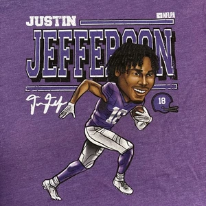 Justin Jefferson Jet Youth M Medium - T-Shirt Tee - MN Vikings NFLPA - Lila - Bild 1 von 5